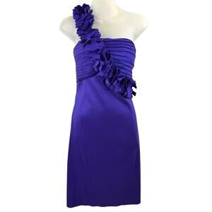 Y2K RUE DE LA PAIX BOUTIQUE Purple taffeta fitted dress